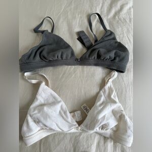 SKIMS Charcoal and Ivory Bra Duo